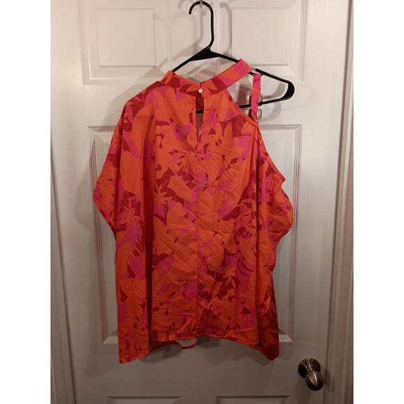 Shein Top Size L Pink And Orange *Looks Big See Measurements - Picture 3 of 10